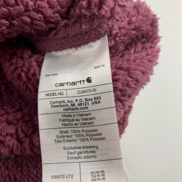 Carhartt outerwear sport women’s loose fit fleece pullover in huckleberry - Picture 10 of 12